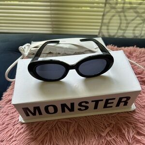 Black Oval Sunglasses